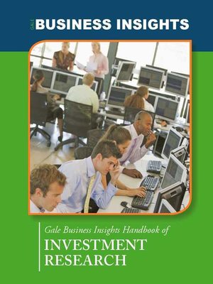 cover image of Gale Business Insights Handbook of Investment Research